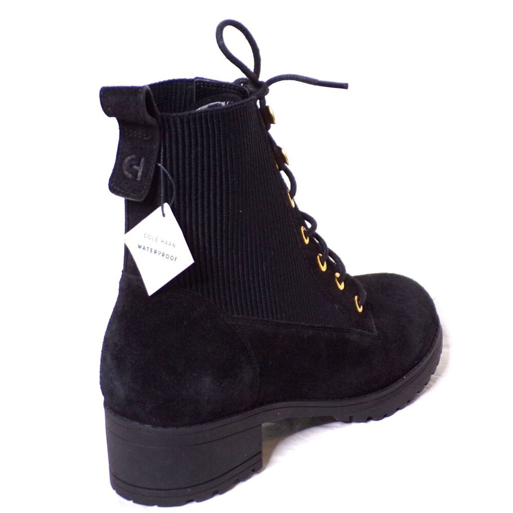 🆕 COLE HAAN Camea Ankle Moto Combat Waterproof Boot 7.5 Black - Picture 8 of 11